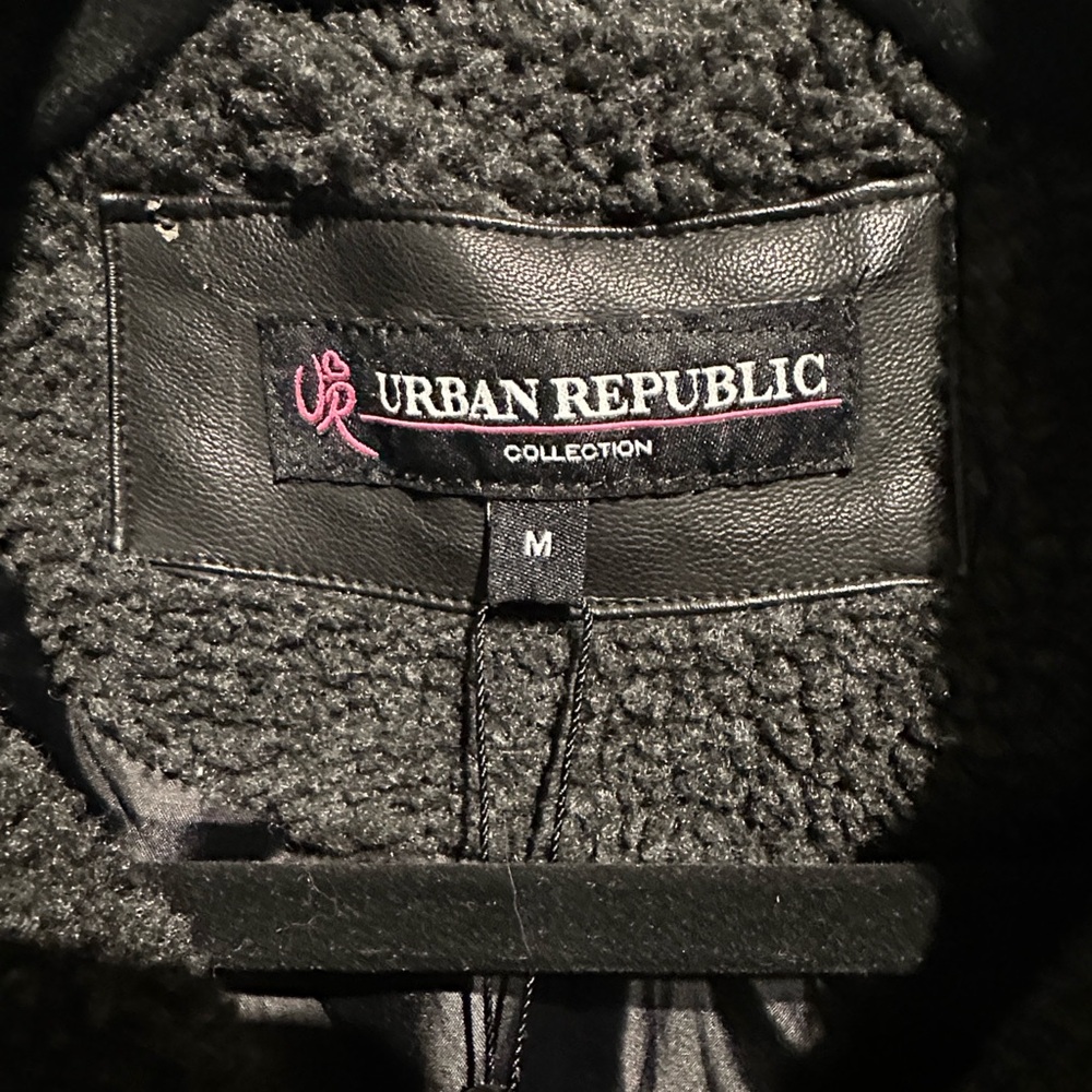 Urban Republic Black Shearling Jacket - Picture 3 of 10